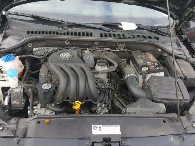 3VW2K7AJ4CM319063 - 2012 VOLKSWAGEN JETTA BASE Սև լուսանկար 7