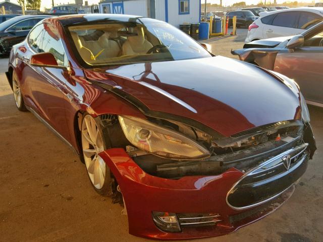 5YJSA1DP9CFS00920 - 2012 TESLA MODEL S RED photo 1