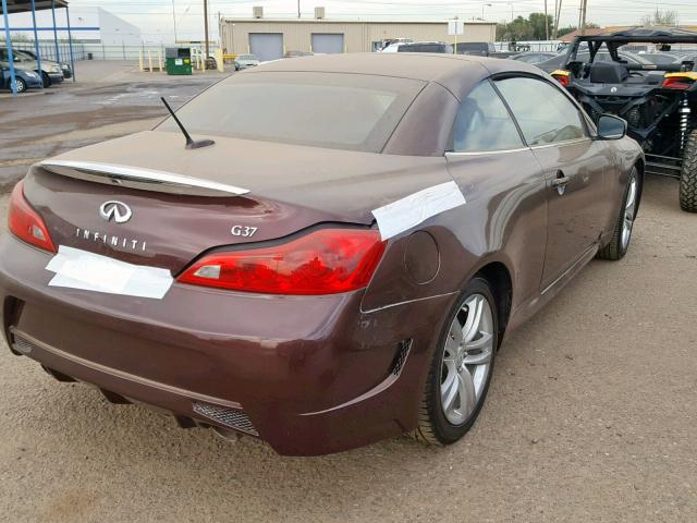 JNKCV66E09M723999 - 2009 INFINITI G37 BASE MAROON photo 4