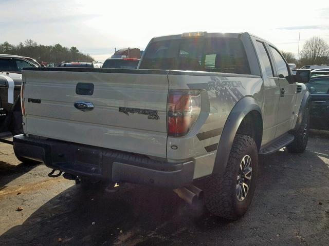 1FTFX1R69DFA53270 - 2013 FORD F150 SVT R CREAM photo 4