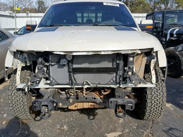 1FTFX1R69DFA53270 - 2013 FORD F150 SVT R CREAM photo 9