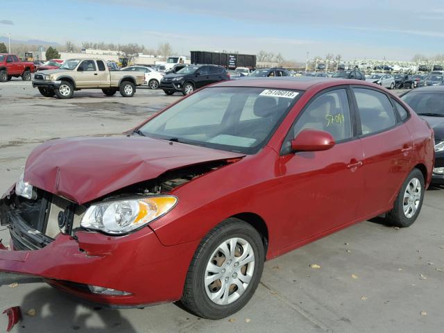 KMHDU4AD9AU099650 - 2010 HYUNDAI ELANTRA BL RED photo 2