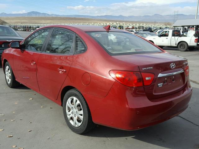 KMHDU4AD9AU099650 - 2010 HYUNDAI ELANTRA BL RED photo 3