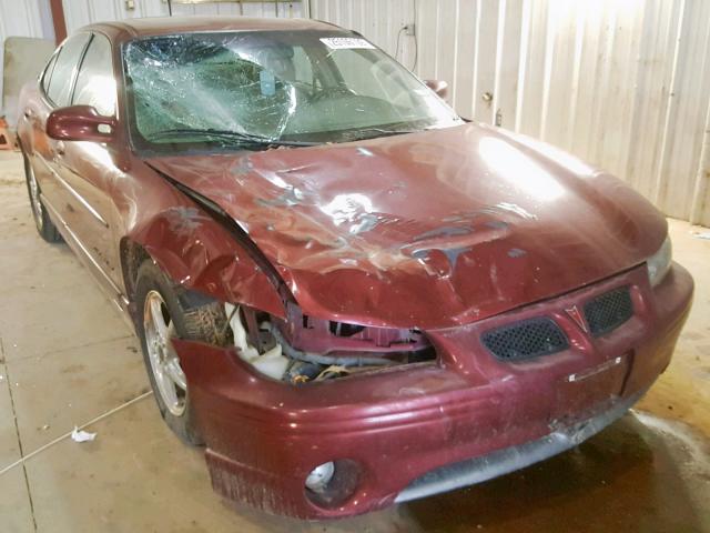 1G2WP52K0YF260204 - 2000 PONTIAC GRAND PRIX BURGUNDY photo 1