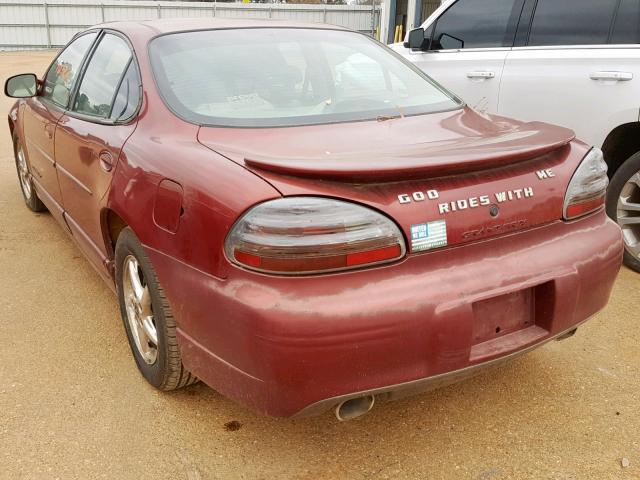 1G2WP52K0YF260204 - 2000 PONTIAC GRAND PRIX BURGUNDY photo 3