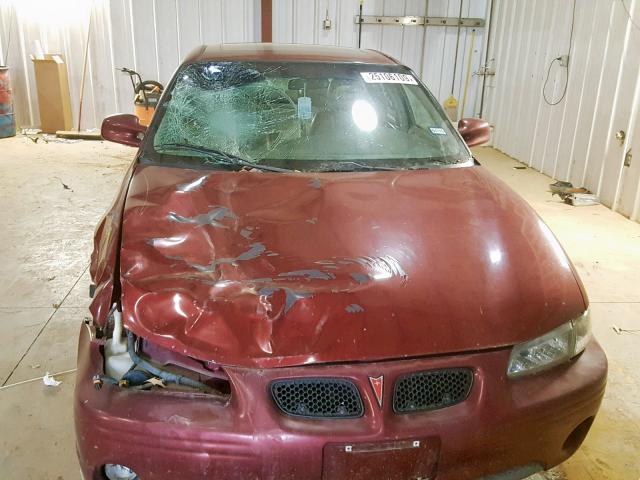 1G2WP52K0YF260204 - 2000 PONTIAC GRAND PRIX BURGUNDY photo 9