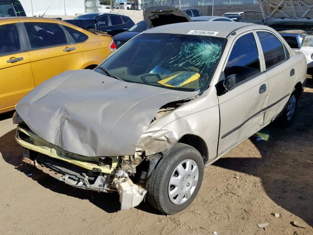 JM1BC1413W0235557 - 1998 MAZDA PROTEGE DX TAN photo 2