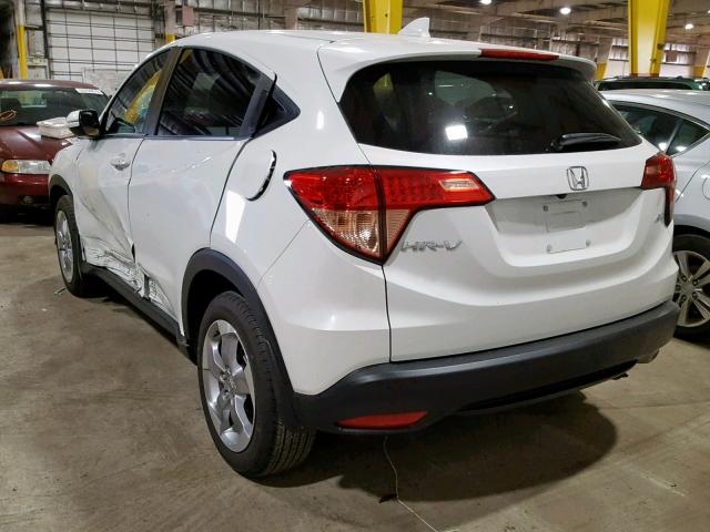 3CZRU6H52HM709952 - 2017 HONDA HR-V EX WHITE photo 3