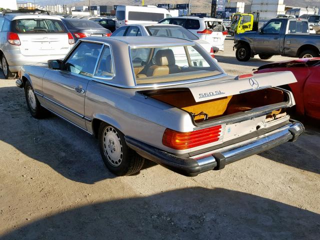 WDBBA48D7KA098976 - 1989 MERCEDES-BENZ 560 SL TAN photo 3