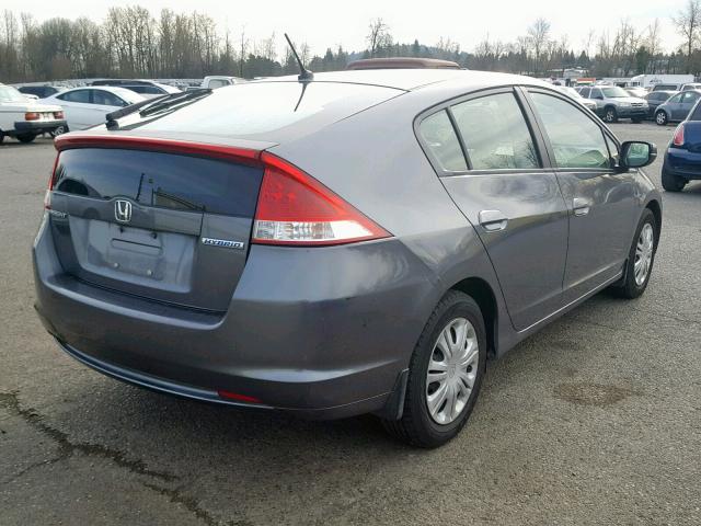 JHMZE2H52AS027306 - 2010 HONDA INSIGHT LX GRAY photo 4