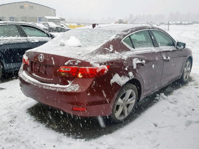 19VDE1F78DE010598 - 2013 ACURA ILX 20 TEC BURGUNDY photo 4