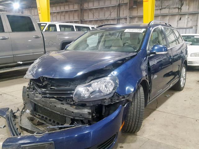 3VWPL7AJ5DM633891 - 2013 VOLKSWAGEN JETTA TDI BLUE photo 2