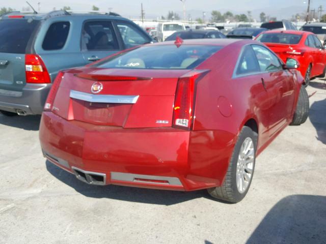 1G6DP1ED3B0112246 - 2011 CADILLAC CTS PREMIU RED photo 4