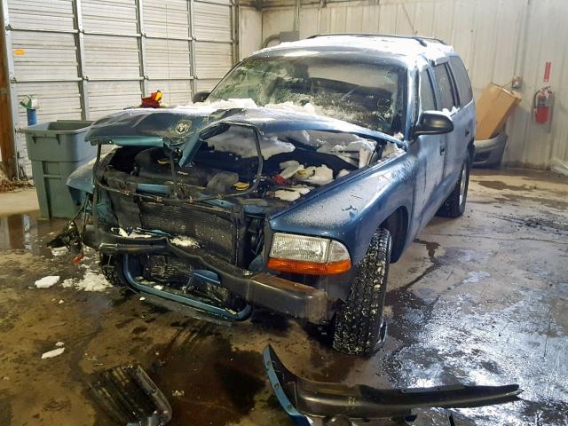 1D4HR38N43F520815 - 2003 DODGE DURANGO SP BLUE photo 2