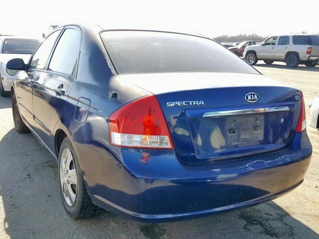 KNAFE122375436268 - 2007 KIA SPECTRA EX BLUE photo 3