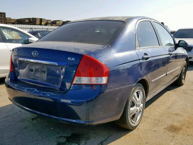 KNAFE122375436268 - 2007 KIA SPECTRA EX BLUE photo 4