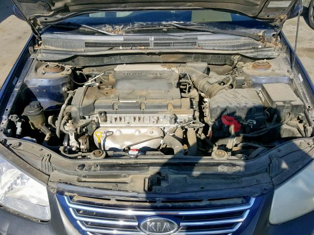 KNAFE122375436268 - 2007 KIA SPECTRA EX BLUE photo 7