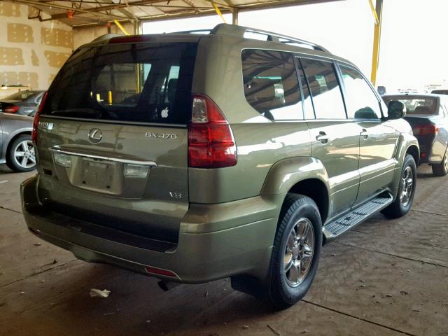 JTJBT20X480154809 - 2008 LEXUS GX 470 GREEN photo 4