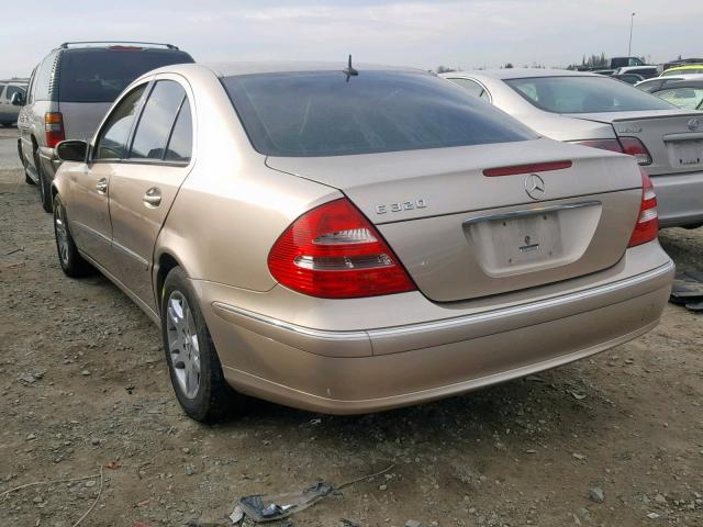 WDBUF65J03A222992 - 2003 MERCEDES-BENZ E 320 BEIGE photo 3