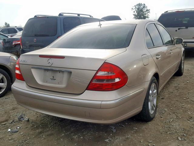 WDBUF65J03A222992 - 2003 MERCEDES-BENZ E 320 BEIGE photo 4