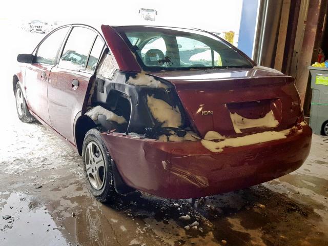1G8AG52F15Z115203 - 2005 SATURN ION LEVEL RED photo 3