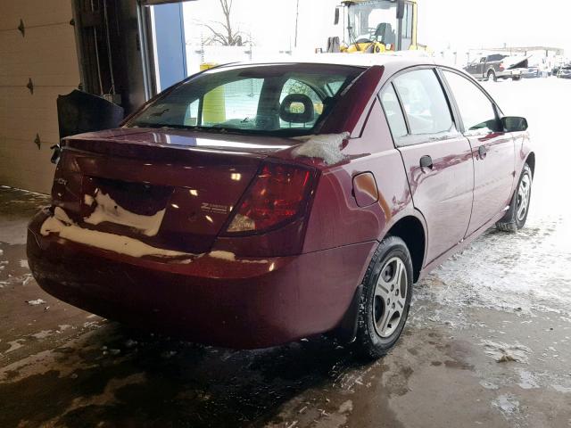 1G8AG52F15Z115203 - 2005 SATURN ION LEVEL RED photo 4