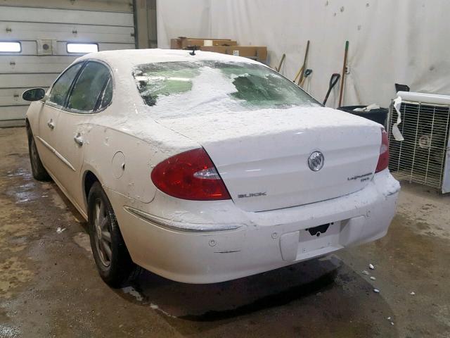 2G4WD582981138133 - 2008 BUICK LACROSSE C WHITE photo 3