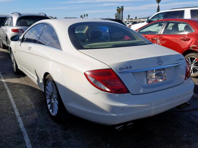 WDDEJ71X37A007557 - 2007 MERCEDES-BENZ CL 550 WHITE photo 3