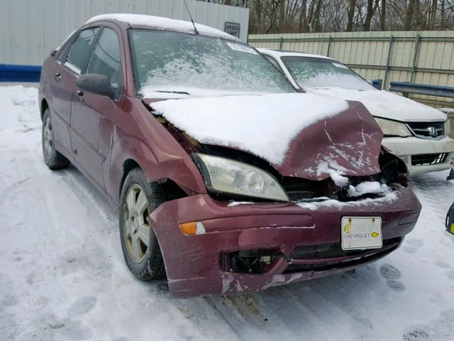 1FAHP34N37W118126 - 2007 FORD FOCUS ZX4 BURGUNDY photo 1