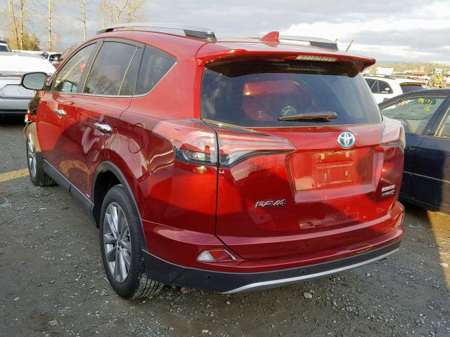 JTMDJREV9JD218049 - 2018 TOYOTA RAV4 HV LI RED photo 3