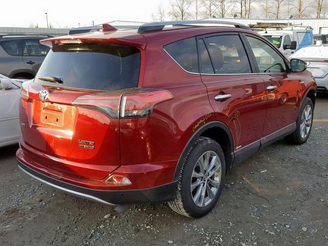 JTMDJREV9JD218049 - 2018 TOYOTA RAV4 HV LI RED photo 4