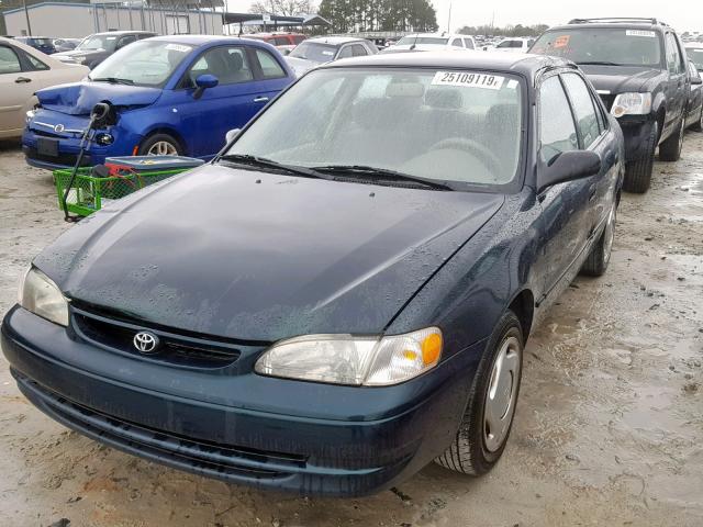 1NXBR12E0XZ191320 - 1999 TOYOTA COROLLA VE GREEN photo 2