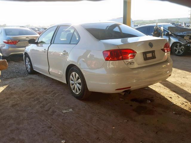 3VW2K7AJ4EM320927 - 2014 VOLKSWAGEN JETTA BASE Սպիտակ լուսանկար 3