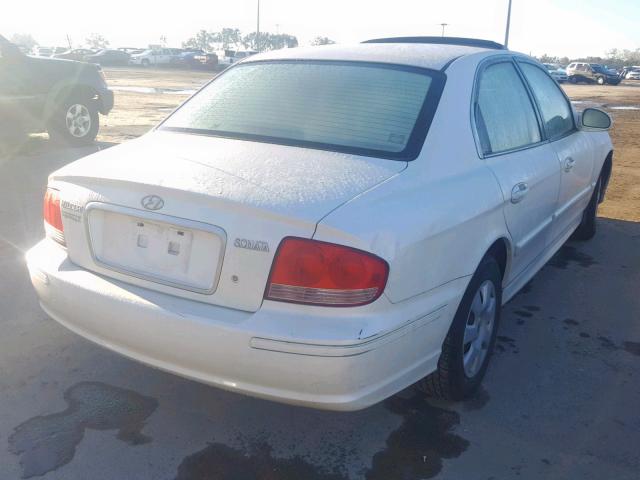 KMHWF25S54A941129 - 2004 HYUNDAI SONATA GL WHITE photo 4