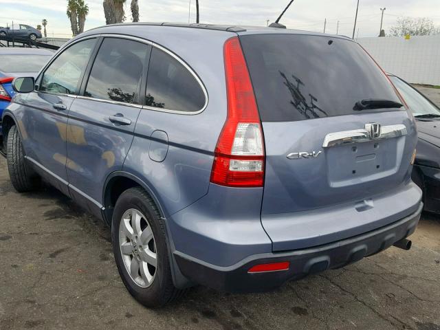 JHLRE38747C063318 - 2007 HONDA CR-V EXL BLUE photo 3