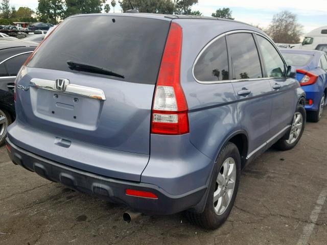 JHLRE38747C063318 - 2007 HONDA CR-V EXL BLUE photo 4