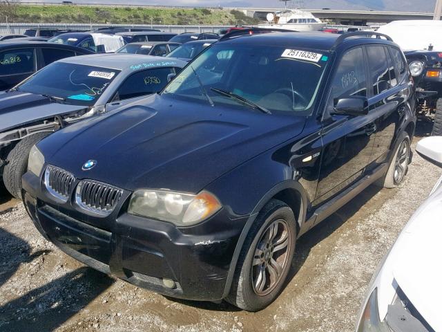 WBXPA93466WG75832 - 2006 BMW X3 3.0I BLACK photo 2