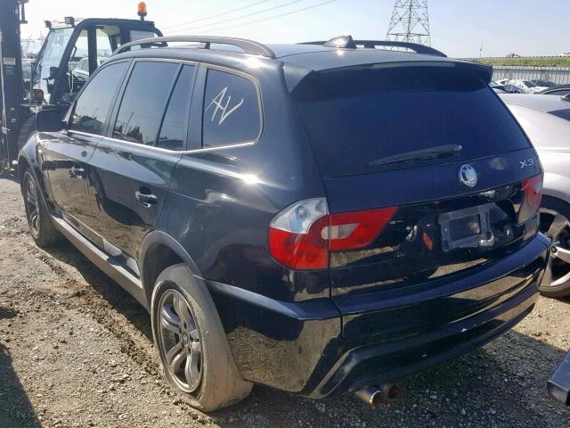 WBXPA93466WG75832 - 2006 BMW X3 3.0I BLACK photo 3