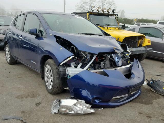 1N4BZ0CP2HC309556 - 2017 NISSAN LEAF S BLUE photo 1