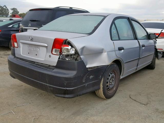 2HGES16305H500252 - 2005 HONDA CIVIC DX V SILVER photo 4