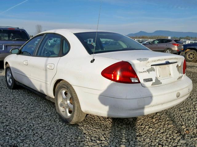 1FAFP55U32A167292 - 2002 FORD TAURUS SES WHITE photo 3