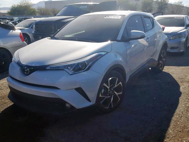 NMTKHMBX7JR021265 - 2018 TOYOTA C-HR XLE WHITE photo 2