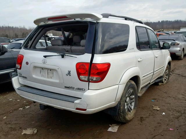 5TDBT48A27S287272 - 2007 TOYOTA SEQUOIA LI WHITE photo 4