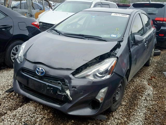 JTDKDTB37F1577245 - 2015 TOYOTA PRIUS C BLACK photo 2