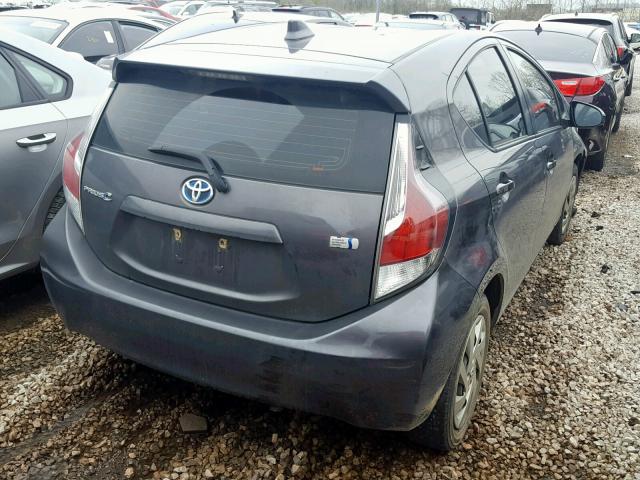 JTDKDTB37F1577245 - 2015 TOYOTA PRIUS C BLACK photo 4