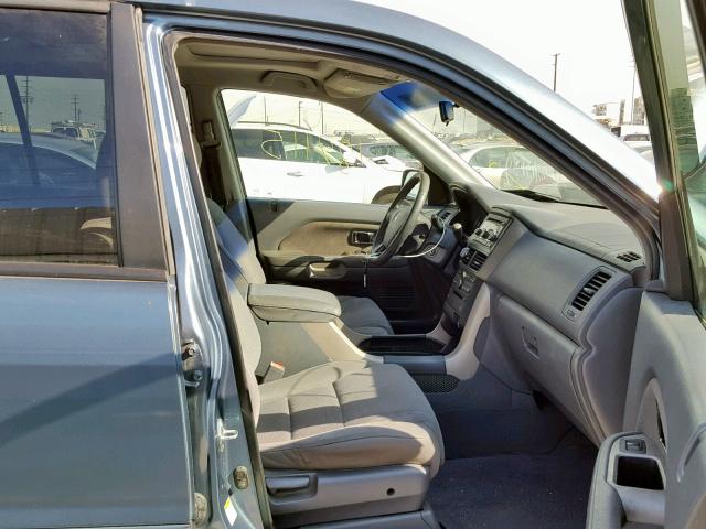 5FNYF28378B012185 - 2008 HONDA PILOT SE BLUE photo 5