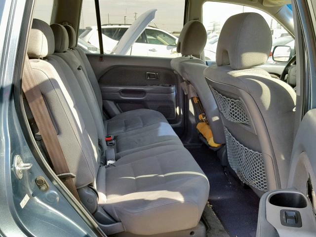 5FNYF28378B012185 - 2008 HONDA PILOT SE BLUE photo 6