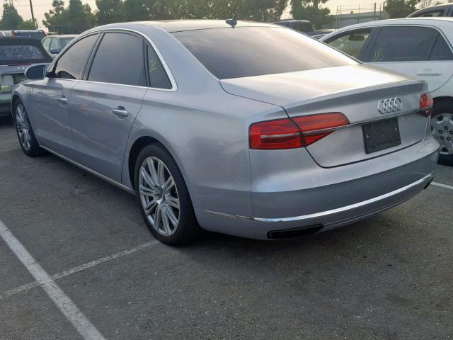 WAU32AFD5FN010538 - 2015 AUDI A8 L QUATT SILVER photo 3