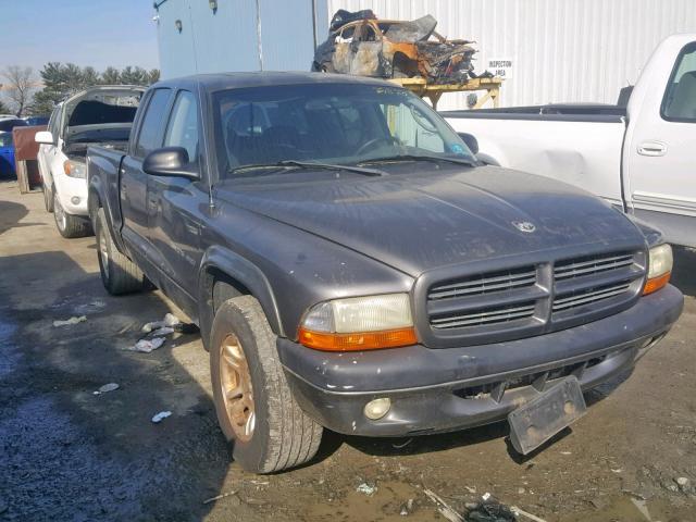 1B7HL38X92S540046 - 2002 DODGE DAKOTA QUA GRAY photo 1