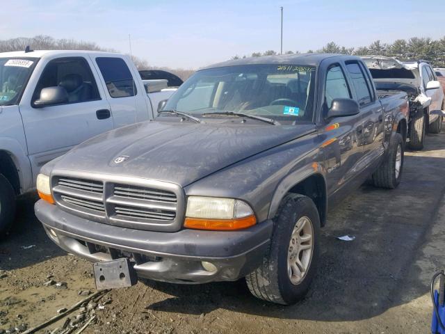 1B7HL38X92S540046 - 2002 DODGE DAKOTA QUA GRAY photo 2